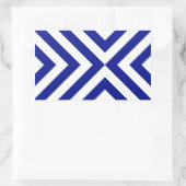 Sticker Rectangulaire Chevrons bleu et blanc (Sac)