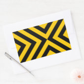 Sticker Rectangulaire Chevrons jaunes et noirs (Enveloppe)