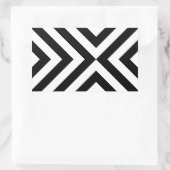 Sticker Rectangulaire Chevrons noirs et blancs (Sac)