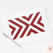 Sticker Rectangulaire Chevrons rouges et blancs (Enveloppe)