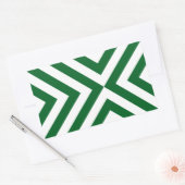 Sticker Rectangulaire Chevrons verts et blancs (Enveloppe)