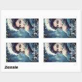 Sticker Rectangulaire Chic Faux Gold Foil Confetti Diplôme Photo (Feuille)