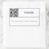 Sticker Rectangulaire Chic Marque de mode de la Marine Française QR Code (Sac)