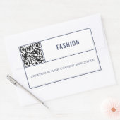 Sticker Rectangulaire Chic Marque de mode de la Marine Française QR Code (Enveloppe)