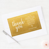 Sticker Rectangulaire Chic Script Remerciements & Message Personnel Cade (Enveloppe)