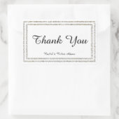 Sticker Rectangulaire Chic Silver Glittered Trim - Stick Rectangle (Sac)