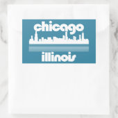 Sticker Rectangulaire Chicago, Illinois (Sac)