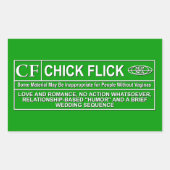 Sticker Rectangulaire Chick Flick (Devant)