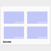 Sticker Rectangulaire Chicorée Nom de couleur bleu Fleur (Feuille)