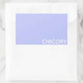 Sticker Rectangulaire Chicorée Nom de couleur bleu Fleur (Sac)
