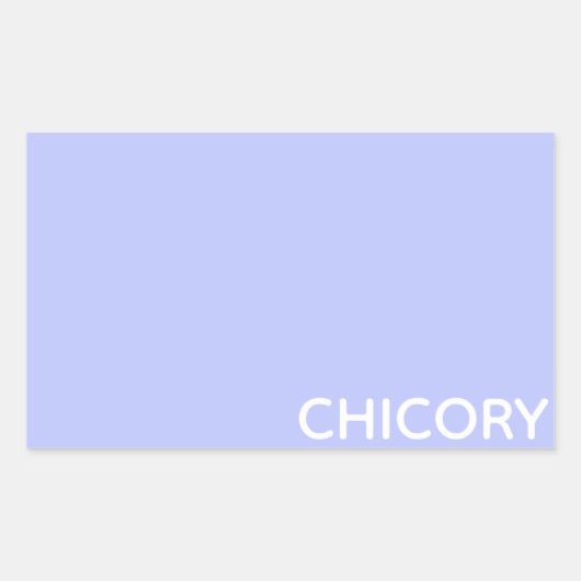 Sticker Rectangulaire Chicorée Nom de couleur bleu Fleur (Devant)