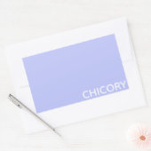 Sticker Rectangulaire Chicorée Nom de couleur bleu Fleur (Enveloppe)