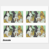 Sticker Rectangulaire Chien (Feuille)