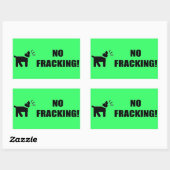 Sticker Rectangulaire Chien activiste : Pas de fracas (Feuille)