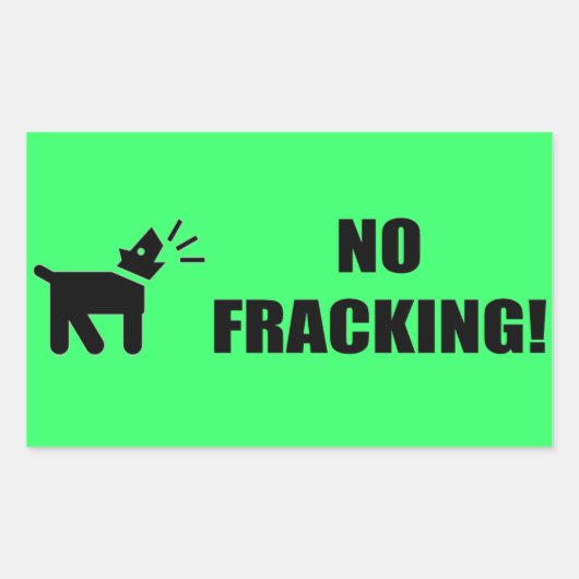 Sticker Rectangulaire Chien activiste : Pas de fracas (Devant)