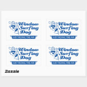 Sticker Rectangulaire Chien Dans Une Voiture (Feuille)