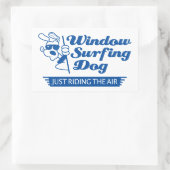 Sticker Rectangulaire Chien Dans Une Voiture (Sac)