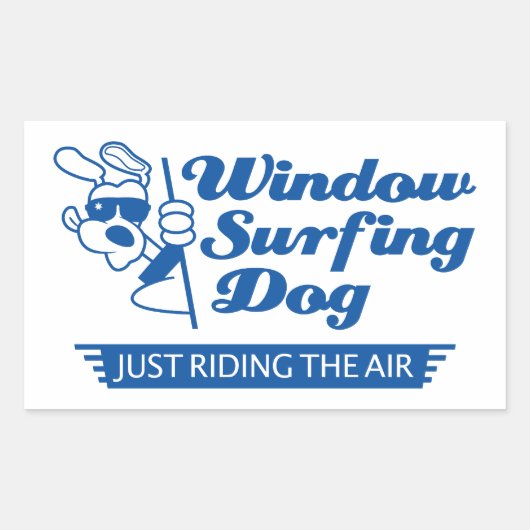 Sticker Rectangulaire Chien Dans Une Voiture (Devant)