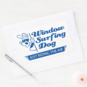 Sticker Rectangulaire Chien Dans Une Voiture (Enveloppe)