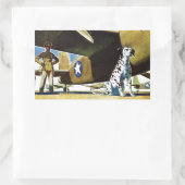 Sticker Rectangulaire Chien de l'armée (Sac)