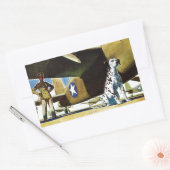 Sticker Rectangulaire Chien de l'armée (Enveloppe)