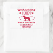 Sticker Rectangulaire Chien de race Sibérienne Husky conception (Sac)