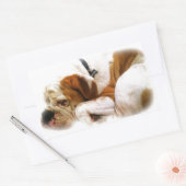 Sticker Rectangulaire Chien descendant (Enveloppe)