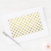 Sticker Rectangulaire Chien Empreinte de patte Or Blanc Métallurgique Fa (Enveloppe)