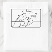 Sticker Rectangulaire Chien Joy (Sac)