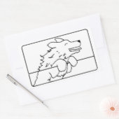Sticker Rectangulaire Chien Joy (Enveloppe)
