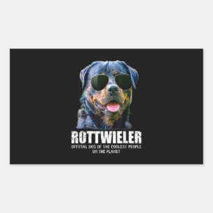 Sticker Rectangulaire Chien Rottweiler Des Gens Les Plus Cools De La Pla