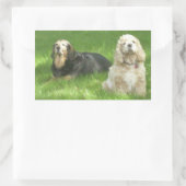 Sticker Rectangulaire Chiens (Sac)