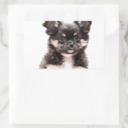 Sticker Rectangulaire Chihuahua Chien chiot (Sac)