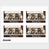 Sticker Rectangulaire Chihuahua Chiens de chiots Mercis ( Chewawa Chiwaw (Feuille)
