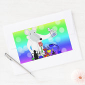 STICKER RECTANGULAIRE CHIMIE LAB RAT (Enveloppe)