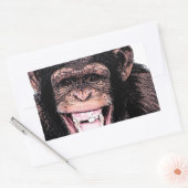 Sticker Rectangulaire Chimpanzé (Enveloppe)