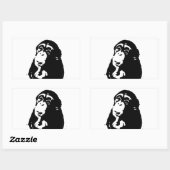 Sticker Rectangulaire Chimpanzé Pop Art Thinking (Feuille)