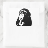 Sticker Rectangulaire Chimpanzé Pop Art Thinking (Sac)