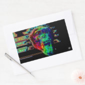 Sticker Rectangulaire Chimpanzé psychédélique v2 (Enveloppe)