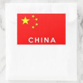 Sticker Rectangulaire chine pays symbole nom (Sac)