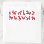 Sticker Rectangulaire Chinese Horoscope Animals (Sac)