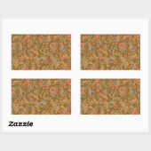 Sticker Rectangulaire Chintz Fleur Classique Joli Design Floral Doux (Feuille)