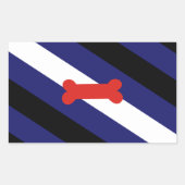 Sticker Rectangulaire Chiot Jouer à la fierté drapeau (Devant)