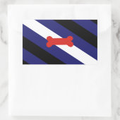 Sticker Rectangulaire Chiot Jouer à la fierté drapeau (Sac)