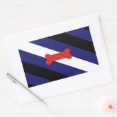 Sticker Rectangulaire Chiot Jouer à la fierté drapeau (Enveloppe)
