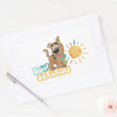 Sticker Rectangulaire Chiot Scooby-Doo "Bonjour soleil" (Enveloppe)
