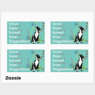 Sticker Rectangulaire chiots Danois géants à vendre 