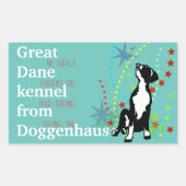 Sticker Rectangulaire chiots Danois géants à vendre  (Devant)