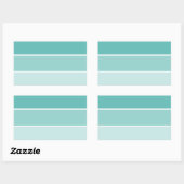 Sticker Rectangulaire Chip bleu turquoise (Feuille)