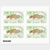 Sticker Rectangulaire Chipmunk (Feuille)